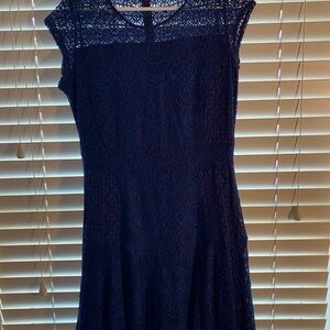 Collection B Navy Lace Midi Dress
